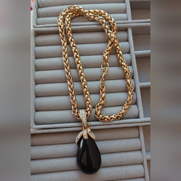 Craft OVERSIZED Chunky Rope Chain Amber Necklace - Picture 1 of 15